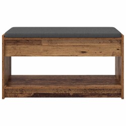 Banc d'entrée avec coussin Bois ancien 83 x 38 x 45 cm 647627647627