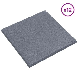 Dalles de Protection Anti-Chute 12 pcs Gris 50 x 50 cm 647632647632