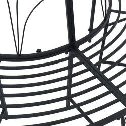Banc d'Arbre 4-Nombre de places 160 x 80 x 89 cm Acier Noir 647636647636