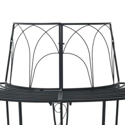 Banc d'Arbre 4-Nombre de places 160 x 80 x 89 cm Acier Noir 647636647636