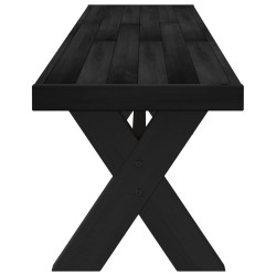 Banc de salle à manger NOAIN 160 x 41 x 45 cm Pin massif Noir 647641647641