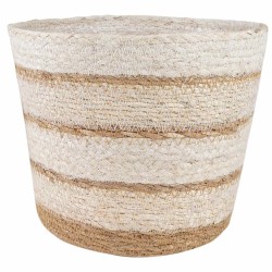 Paniers à plantes en herbe de mer 3 pcs Naturel, Blanc et Beige 647642647642