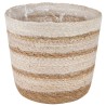 Paniers à plantes en herbe de mer 3 pcs Naturel, Blanc et Beige 647642647642