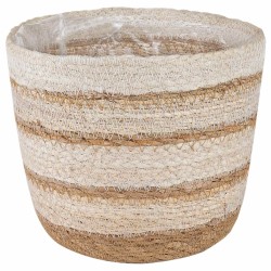 Paniers à plantes en herbe de mer 3 pcs Naturel, Blanc et Beige 647642647642