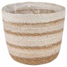 Paniers à plantes en herbe de mer 3 pcs Naturel, Blanc et Beige 647642647642