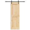 Porte coulissante NARVIK Naturel et noir 70 x 210 cm (152,5 cm) 647645647645