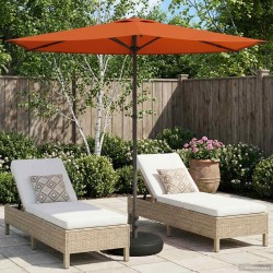 Parasol de jardin avec base 270 x 270 cm Polyester 647646647646