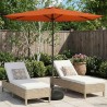 Parasol de jardin avec base 270 x 270 cm Polyester 647646647646
