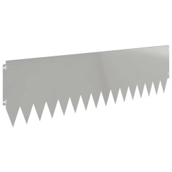 Bordure de Pelouse 20 pcs 103 x 30 cm Acier Argenté 647648647648