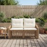 Canapé de jardin 2-Nombre de places Beige polyrotin 647649647649