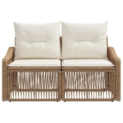Canapé de jardin 2-Nombre de places Beige polyrotin 647649647649
