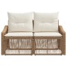 Canapé de jardin 2-Nombre de places Beige polyrotin 647649647649