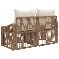 Canapé de jardin 2-Nombre de places Beige polyrotin 647649647649