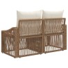 Canapé de jardin 2-Nombre de places Beige polyrotin 647649647649