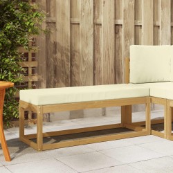 Banc de Jardin Blanc 115 x 43 x 45 cm Bois d'Acacia Massif 647656647656