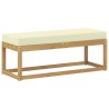 Banc de Jardin Blanc 115 x 43 x 45 cm Bois d'Acacia Massif 647656647656