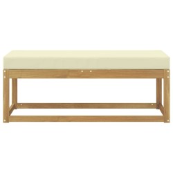 Banc de Jardin Blanc 115 x 43 x 45 cm Bois d'Acacia Massif 647656647656