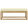 Banc de Jardin Blanc 115 x 43 x 45 cm Bois d'Acacia Massif 647656647656