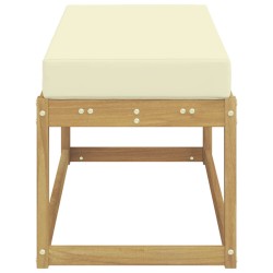 Banc de Jardin Blanc 115 x 43 x 45 cm Bois d'Acacia Massif 647656647656