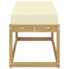 Banc de Jardin Blanc 115 x 43 x 45 cm Bois d'Acacia Massif 647656647656