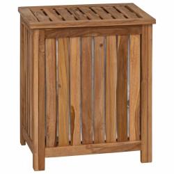 Panier à Linge Naturel 50 x 35 x 60 cm Bois de teck massif 647660647660