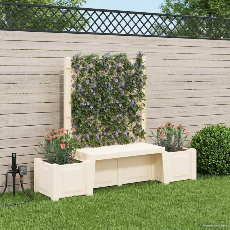 Banc de jardin Kopenhagen Blanc 173 x 49 x 135,5 cm PP 647661647661