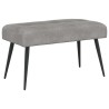 Banc avec capitonnage bouton Gris clair 80 x 40 x 46 cm Velours 647662647662