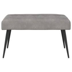 Banc avec capitonnage bouton Gris clair 80 x 40 x 46 cm Velours 647662647662