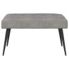 Banc avec capitonnage bouton Gris clair 80 x 40 x 46 cm Velours 647662647662