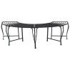 Banc d'Arbre 4-Nombre de places 160 x 80 x 44 cm Acier Noir 647666647666
