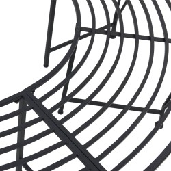 Banc d'Arbre 4-Nombre de places 160 x 80 x 44 cm Acier Noir 647666647666