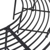 Banc d'Arbre 4-Nombre de places 160 x 80 x 44 cm Acier Noir 647666647666