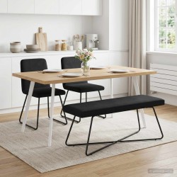 banc Uni Noir 110 x 40 x 45 cm Velours 647668647668