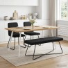 banc Uni Noir 110 x 40 x 45 cm Velours 647668647668