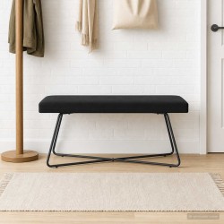 banc Uni Noir 110 x 40 x 45 cm Velours 647668647668