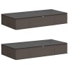 Boîte de rangement avec fenêtre transparente 2 pcs Gris 647672647672
