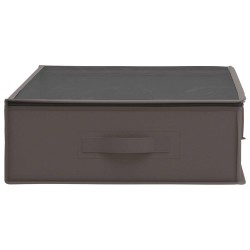 Boîte de rangement avec fenêtre transparente 2 pcs Gris 647672647672