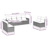 Salon de jardin 8 pcs avec coussins marron résine tressée 647677647677