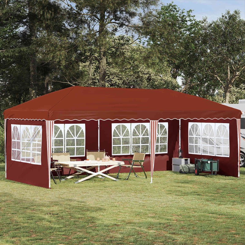 Tente de fête pop-up 575 x 289 x 245 cm Terre cuite 647678647678