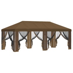 Housse de tonnelle avec murs latéraux 6 x 3 m Taupe Polyester 647684647684