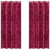 Rideaux en velours 2 pcs Bordeaux 260 x 140 cm Velours 647690647690