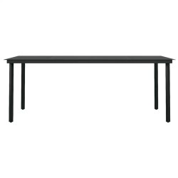Ensemble à manger de jardin 9 pcs Noir 647696647696
