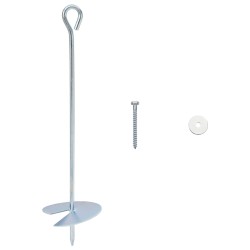 Ancre de terre 10 pcs Argenté Ø10 x 40 cm Métal galvanisé 647697647697
