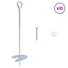 Ancre de terre 10 pcs Argenté Ø10 x 40 cm Métal galvanisé 647697647697
