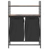 Panier à linge à 2 compartiments avec étagères chêne fumé 647701647701