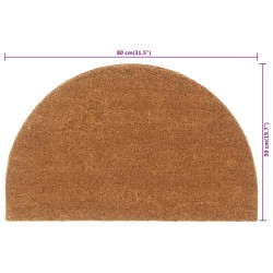 Tapis de porte naturel demi-rond 50x80cm fibre de coco touffeté 647702647702