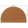 Tapis de porte naturel demi-rond 50x80cm fibre de coco touffeté 647702647702