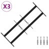 Grille de sécurité pour fenêtres avec 2 barres transversales 647704647704