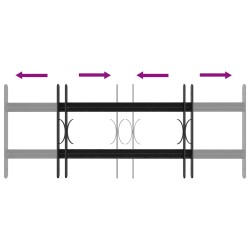 Grille de sécurité pour fenêtres avec 2 barres transversales 647704647704