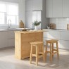 Ensemble Cuisine Îlot avec tiroir 3 pcs Cire de Miel Pin massif 647705647705